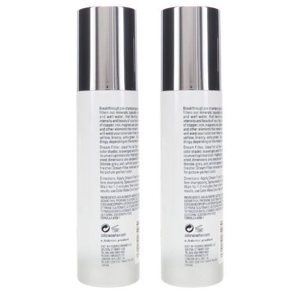 COLOR WOW Dream Filter Pre-Shampoo Mineral Remover 6.7 oz 2 Pack