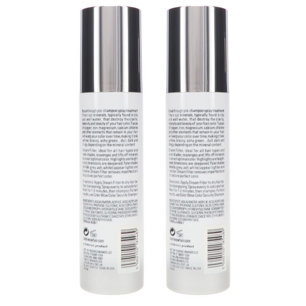 COLOR WOW Dream Filter Pre-Shampoo Mineral Remover 6.7 oz 2 Pack