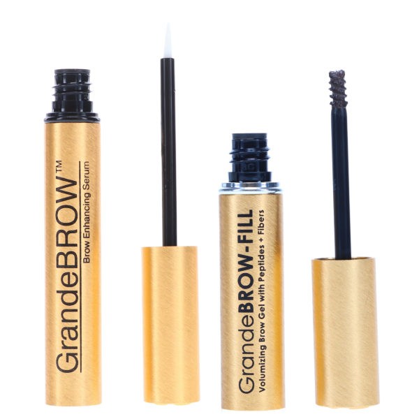 GrandeLash Grandebrow Enhancing Serum 0.1 oz & Grande Browfill Dark 0.14 oz Combo Pack