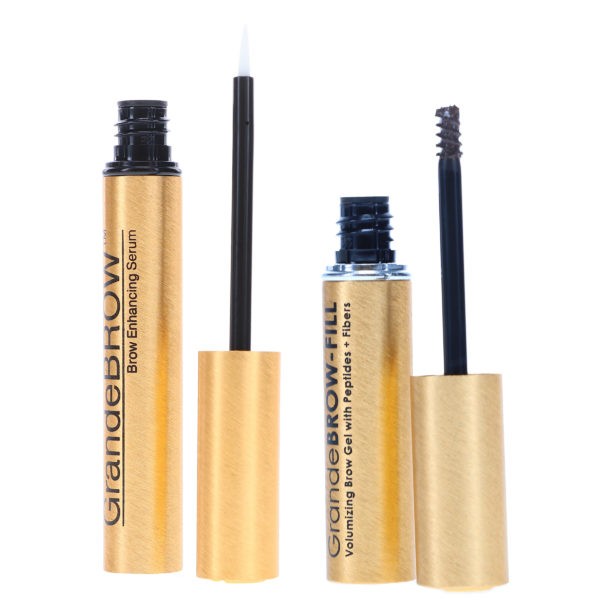 GrandeLash Grandebrow Enhancing Serum 0.1 oz & Grande Browfill Dark 0.14 oz Combo Pack