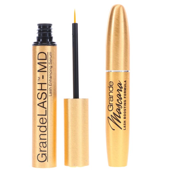 GrandeLash MD Eyelash Enhancing Formula 4ml (6 Month Supply) & GrandeMascara Conditioning Peptide Mascara Black 0.21 oz Combo Pack