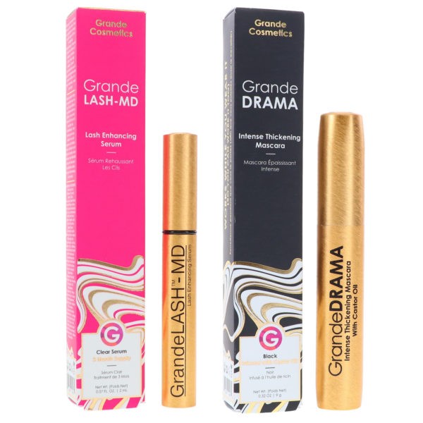 GrandeLash MD Serum Lash Enhancing 0.07 oz & GrandeDrama Thickening Mascara 0.3 oz Combo Pack