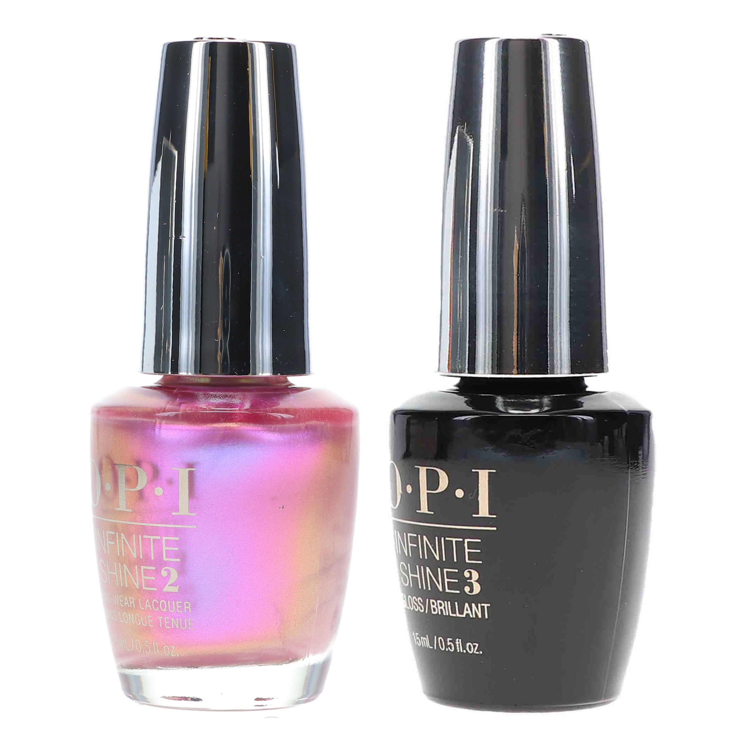 OPI Infinite Shine Hidden Prism Feeling Optiprismic 0.5 oz & Infinite Shine Top Coat Prostay Gloss 0.5 oz Combo Pack