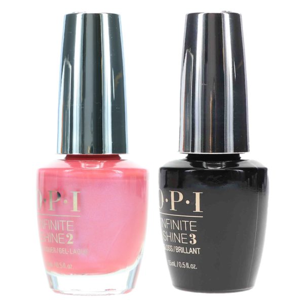 OPI Infinite Shine Not So Bora-Bora-ing Pink 0.5 oz & Infinite Shine Top Coat Prostay Gloss 0.5 oz Combo Pack