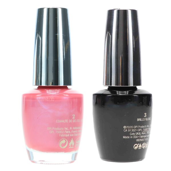 OPI Infinite Shine Not So Bora-Bora-ing Pink 0.5 oz & Infinite Shine Top Coat Prostay Gloss 0.5 oz Combo Pack