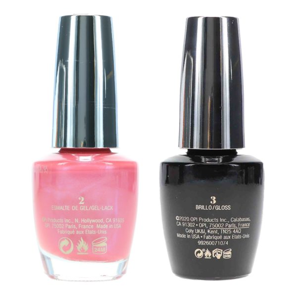 OPI Infinite Shine Not So Bora-Bora-ing Pink 0.5 oz & Infinite Shine Top Coat Prostay Gloss 0.5 oz Combo Pack