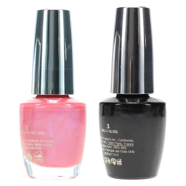 OPI Infinite Shine Not So Bora-Bora-ing Pink 0.5 oz & Infinite Shine Top Coat Prostay Gloss 0.5 oz Combo Pack