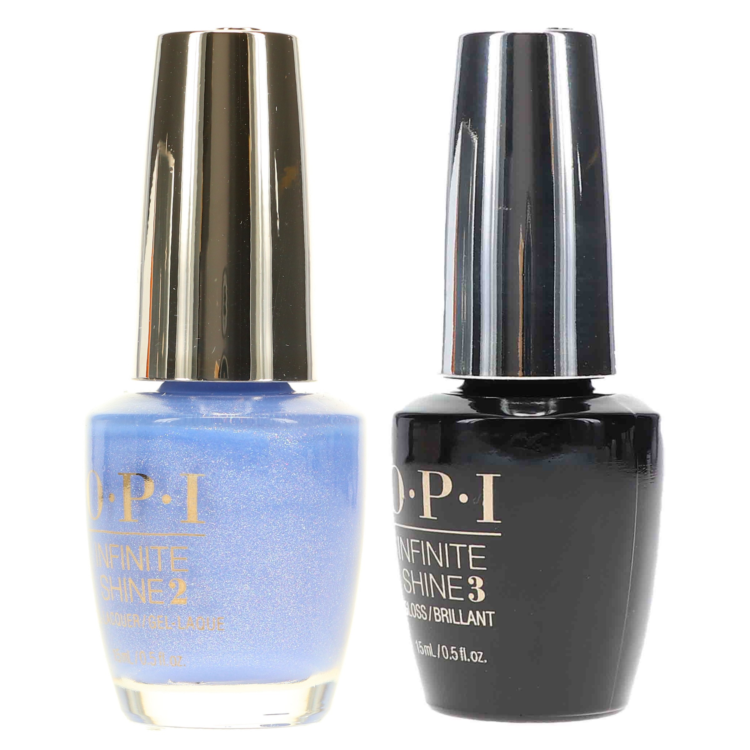 OPI Infinite Shine Show Us Your Tips 0.5 oz & Infinite Shine Top Coat Prostay Gloss 0.5 oz Combo Pack