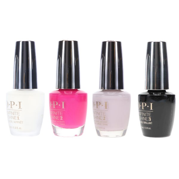 OPI Infinite Shine Telenovela Me About It 0.5 oz, Infinite Shine Hue Is The Artist? 0.5 oz, Infinite Shine ProStay Primer 0.5 oz & Infinite Shine Top Coat Prostay Gloss 0.5 oz Combo Pack