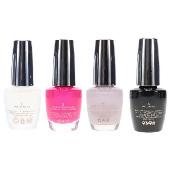 OPI Infinite Shine Telenovela Me About It 0.5 oz, Infinite Shine Hue Is The Artist? 0.5 oz, Infinite Shine ProStay Primer 0.5 oz & Infinite Shine Top Coat Prostay Gloss 0.5 oz Combo Pack