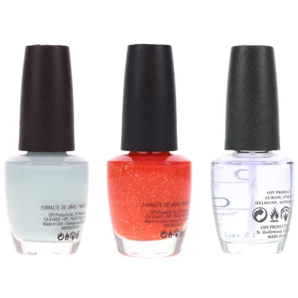 OPI Mural Mural On The Wall 0.5 oz, Mexico City Move-Mint 0.5 oz & Top Coat 0.5 oz Combo Pack