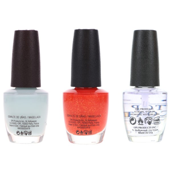 OPI Mural Mural On The Wall 0.5 oz, Mexico City Move-Mint 0.5 oz & Top Coat 0.5 oz Combo Pack