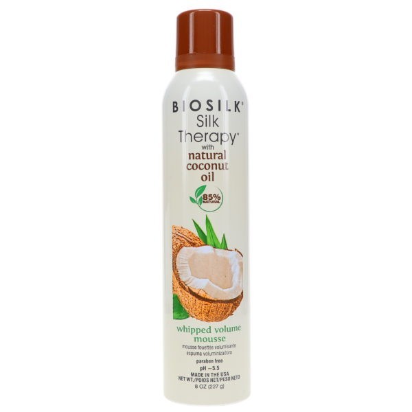 Biosilk Silk Therapy with Natural Coconut Oil Whipped Volume Mousse 8 oz