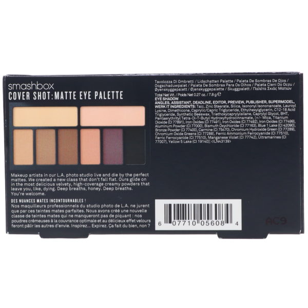 Smashbox Cover Shot Eye Shadow Palette, Matte 0.21 oz.
