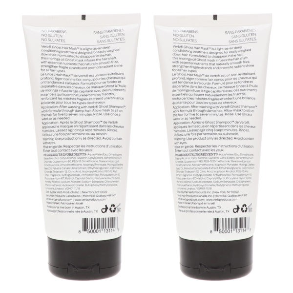 Verb Ghost Hair Mask 6.3 oz 2 Pack