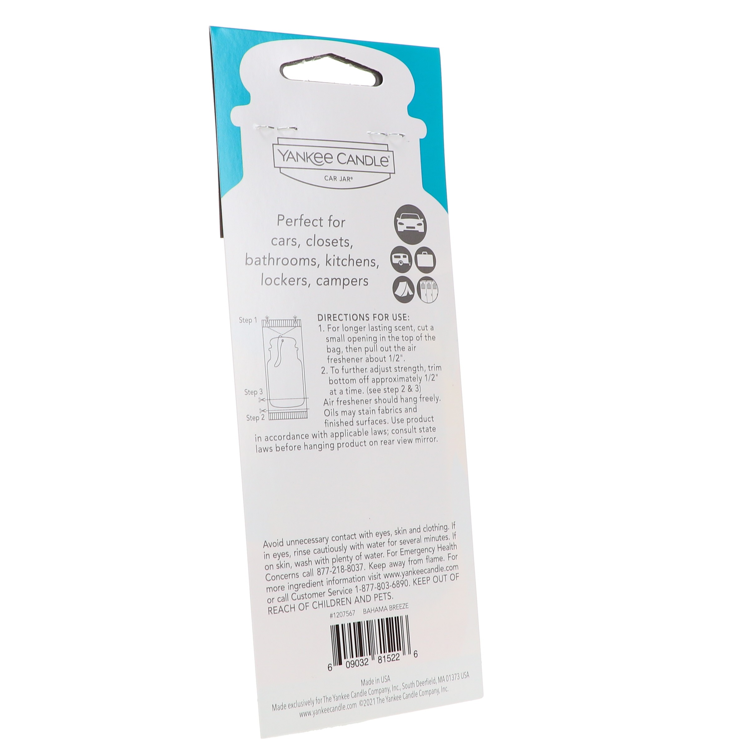 Yankee Candle Car Jar Singles Bahama Breeze