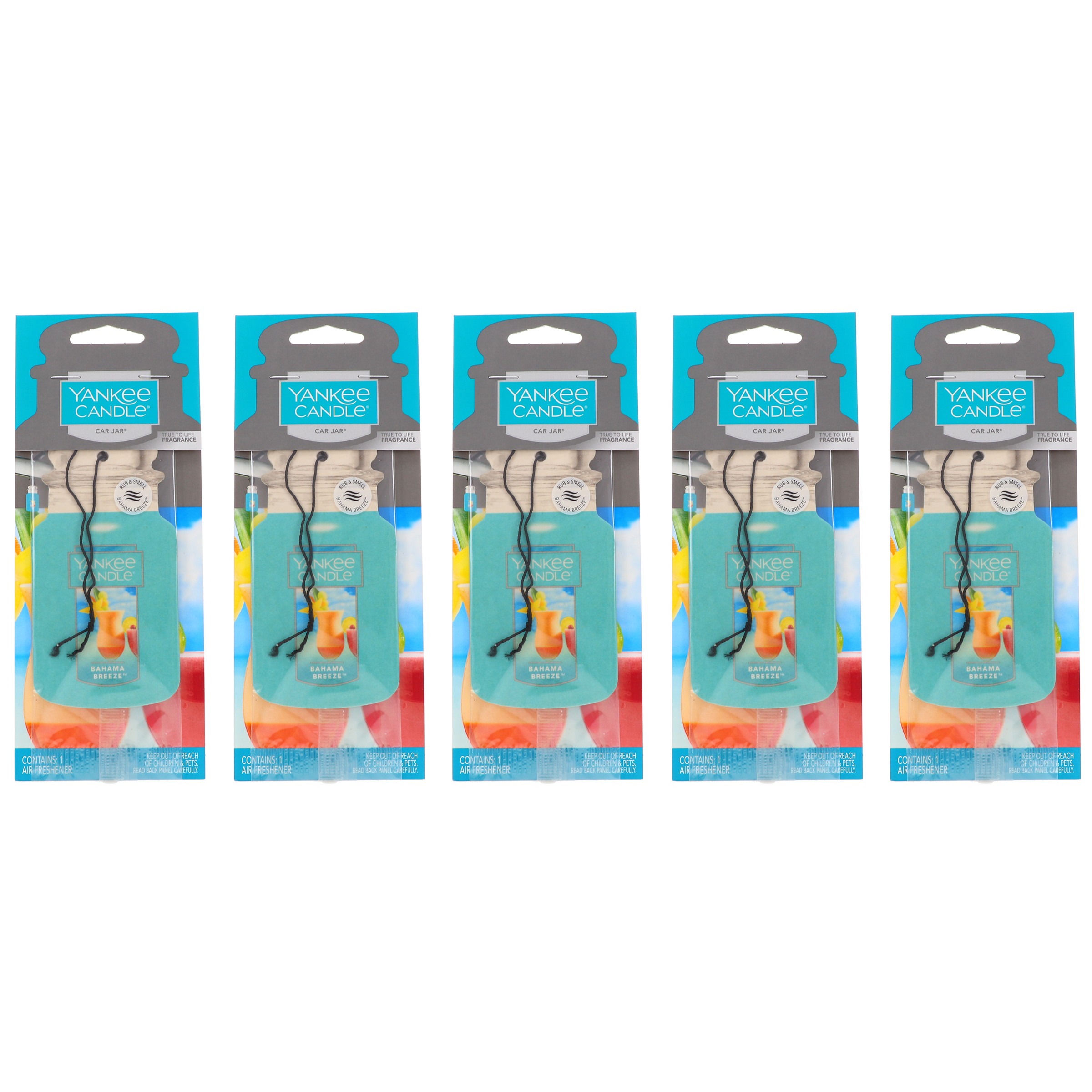 Yankee Candle Car Jar Singles Bahama Breeze 5 Pack