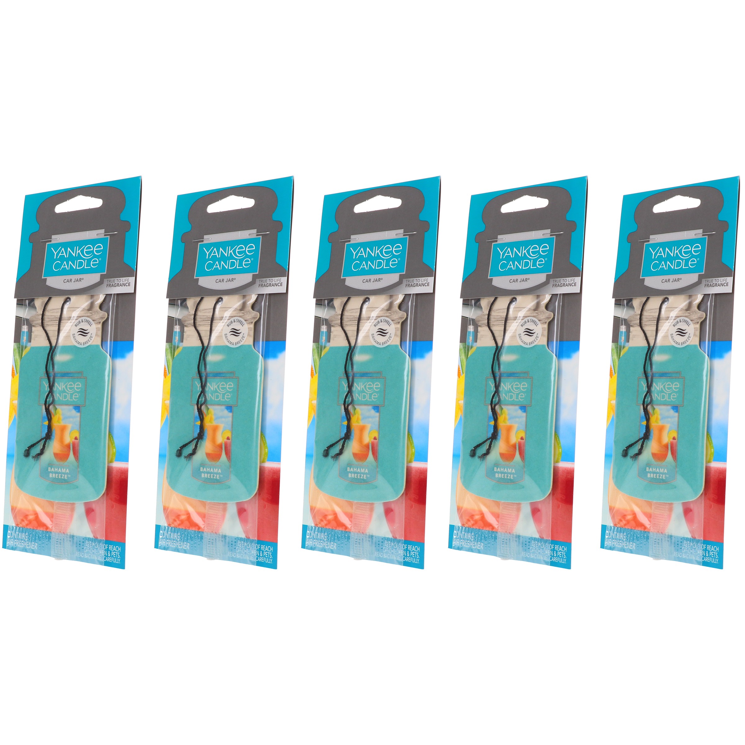 Yankee Candle Car Jar Singles Bahama Breeze 5 Pack