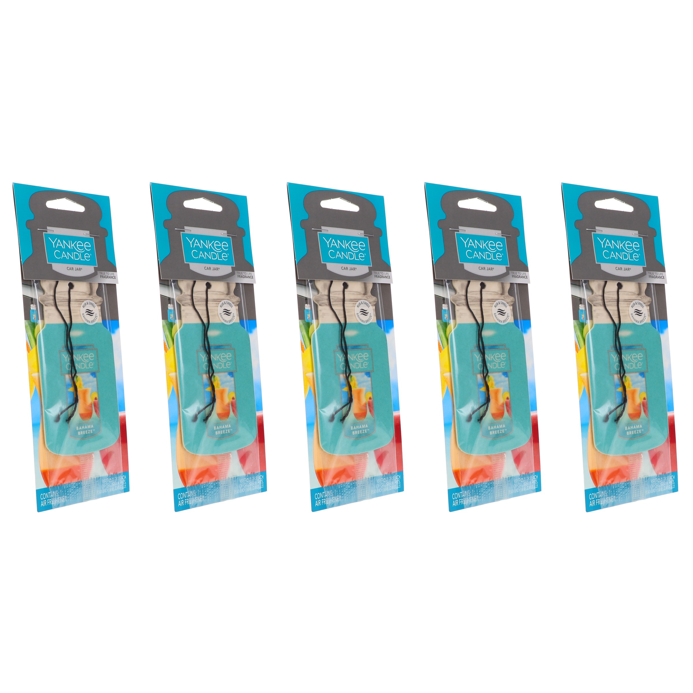 Yankee Candle Car Jar Singles Bahama Breeze 5 Pack