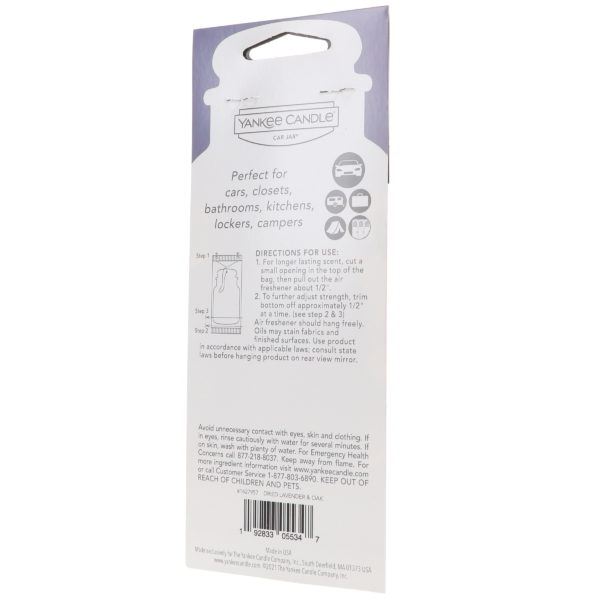 Yankee Candle Car Jar Singles Dr Lavender Oak