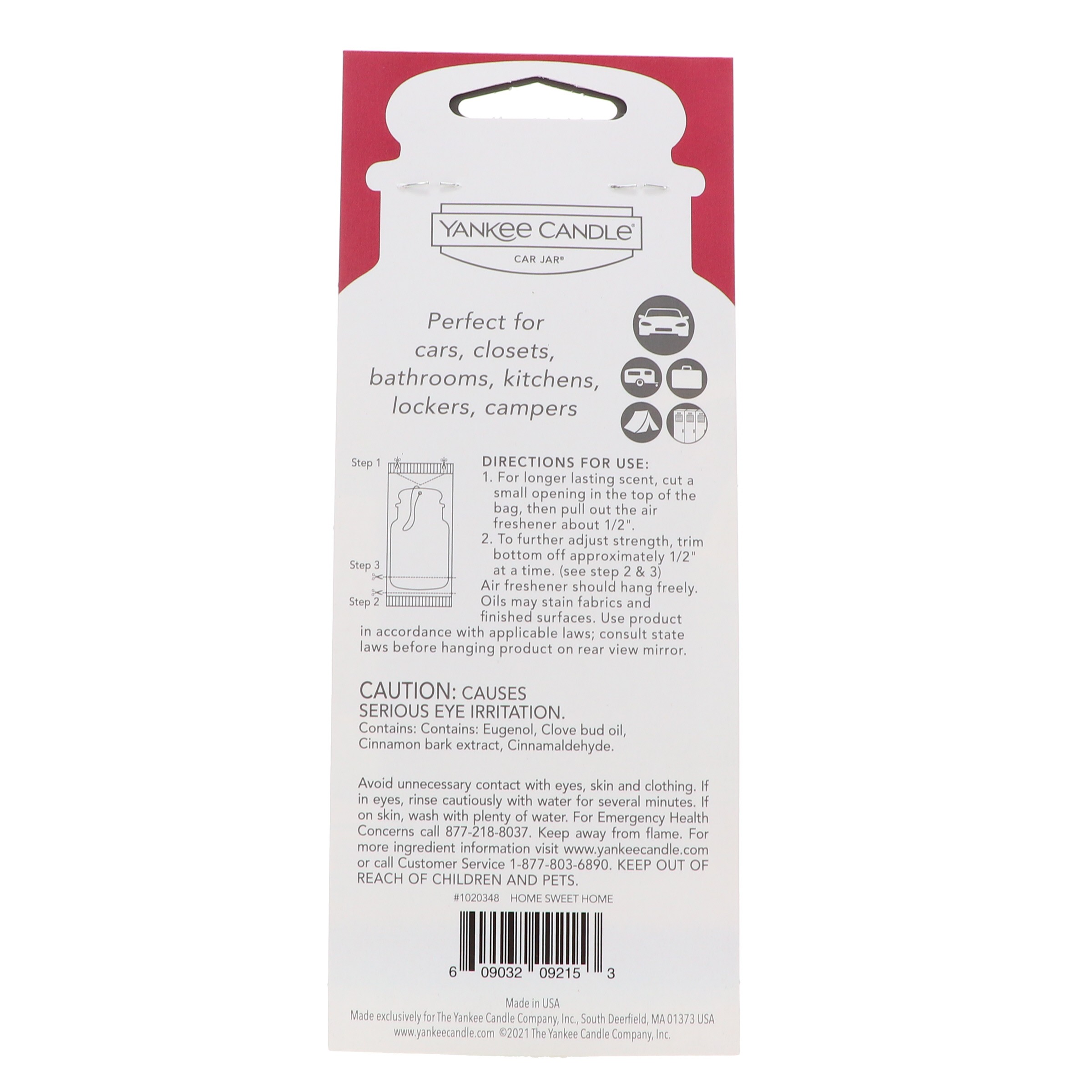 Yankee Candle Car Jar Singles Home Sweet Home