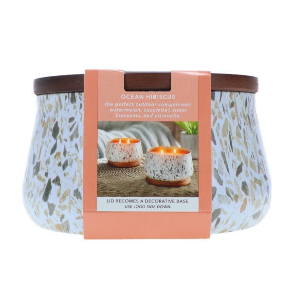 Yankee Candle Large Outdoor Candle Ocean Hibiscus 20 oz