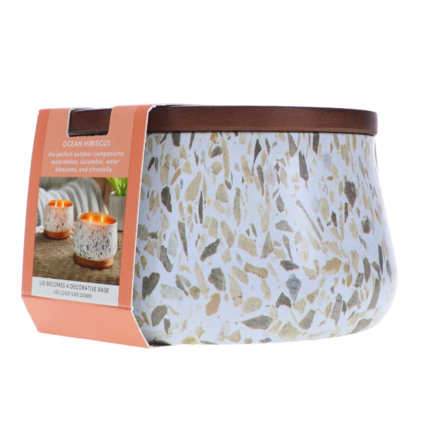 Yankee Candle Large Outdoor Candle Ocean Hibiscus 20 oz