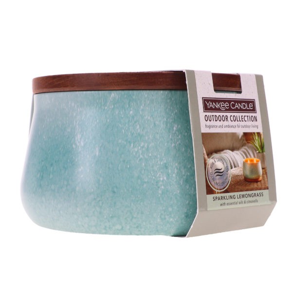 Yankee Candle Large Outdoor Candle Sparkling Lemongrass 20 oz