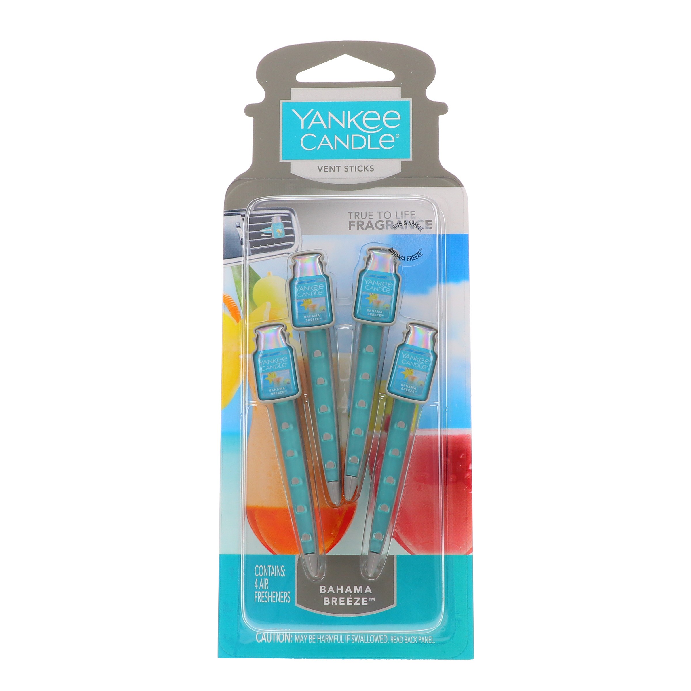 Yankee Candle Vent Sticks Bahama Breeze 4 Pack