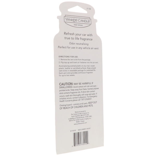 Yankee Candle Vent Sticks Midsummer Night