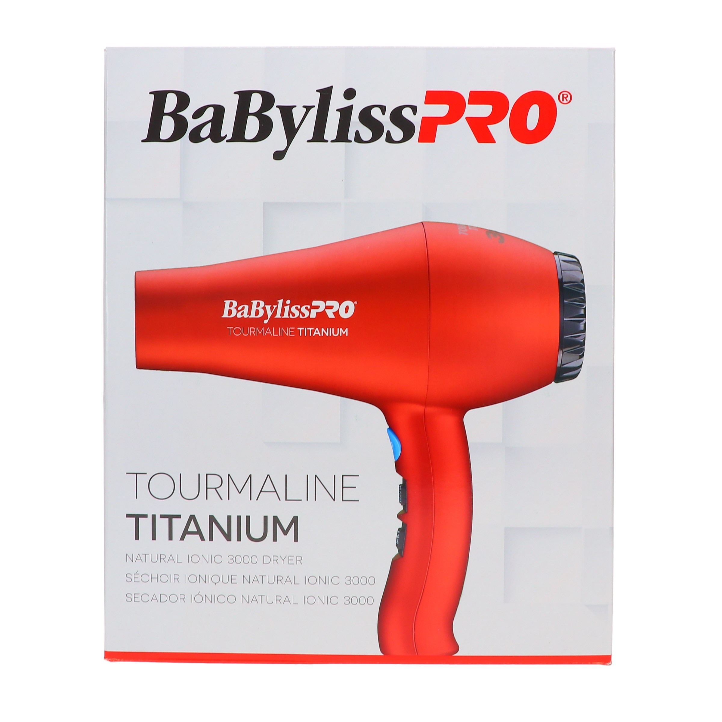 BaBylissPRO TT Tourmaline Titanium 3000 Dryer Red