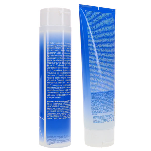 Joico Color Balance Shampoo Blue 10.14 oz & Color Balance Conditioner Blue 8.5 oz Combo Pack