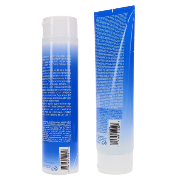 Joico Color Balance Shampoo Blue 10.14 oz & Color Balance Conditioner Blue 8.5 oz Combo Pack