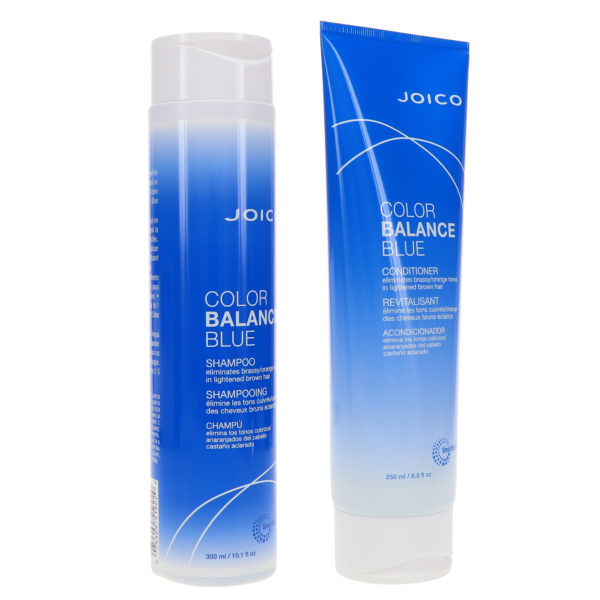 Joico Color Balance Shampoo Blue 10.14 oz & Color Balance Conditioner Blue 8.5 oz Combo Pack