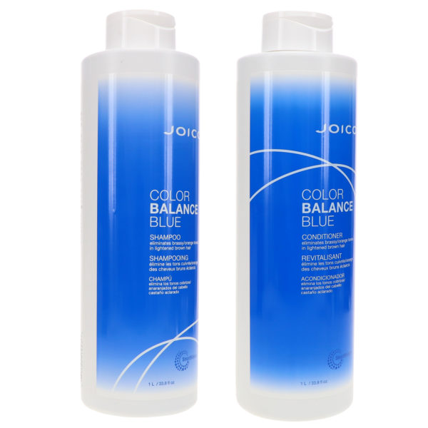 Joico Color Balance Shampoo Blue 33.8 oz & Color Balance Conditioner Blue 33.8 oz Combo Pack