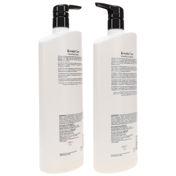 Keratin Complex Keratin Care Shampoo 33.8 oz & Keratin Care Conditioner 33.8 oz Combo Pack with Comb