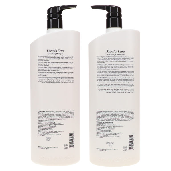 Keratin Complex Keratin Care Shampoo 33.8 oz & Keratin Care Conditioner 33.8 oz Combo Pack with Comb