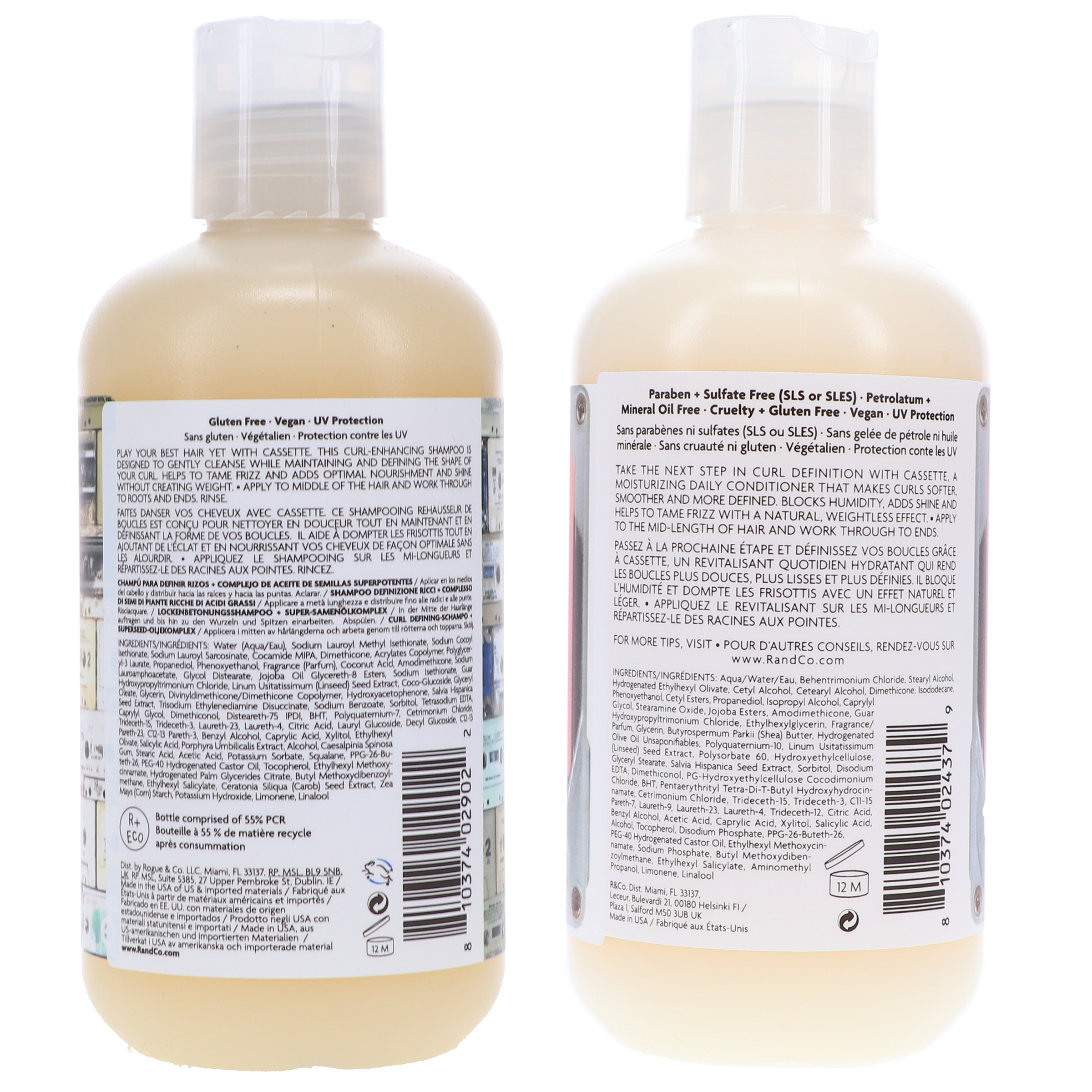 R+CO Cassette Curl Shampoo 8.5 oz & Cassette Curl Conditioner 8.5 oz Combo Pack