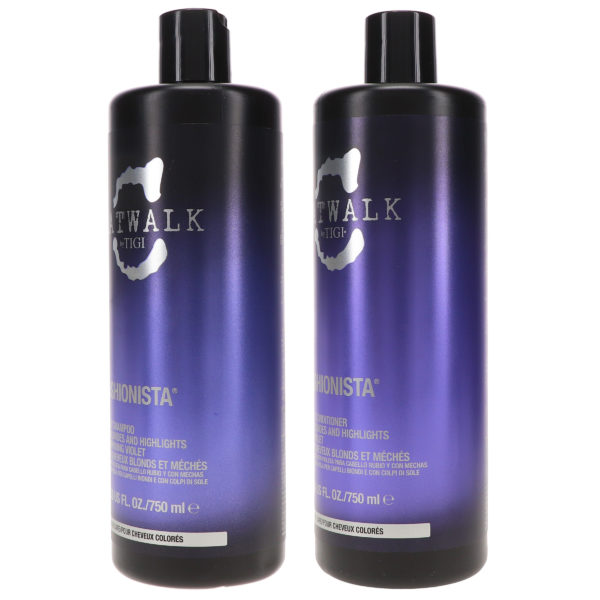 TIGI Catwalk Fashionista Violet Shampoo 25.36 oz & Catwalk Fashionista Violet Conditioner 25.36 oz Combo Pack