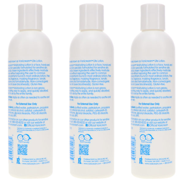 Vanicream Lite Lotion 8 oz 3 Pack