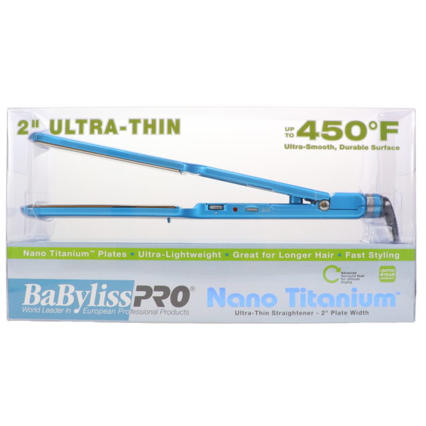 BaBylissPRO Nano Titanium Ultra-Thin Flat Iron 2 Inch