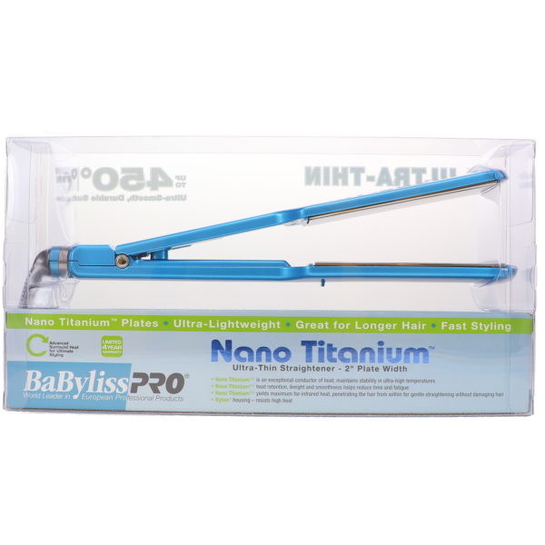 BaBylissPRO Nano Titanium Ultra-Thin Flat Iron 2 Inch