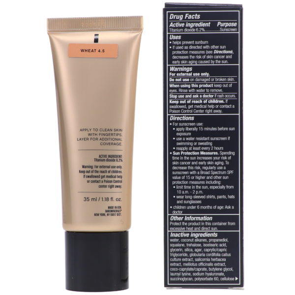 bareMinerals Complexion Rescue Tinted Hydrating Gel Cream Broad Spectrum SPF 30 Wheat 4.5 1.18 oz