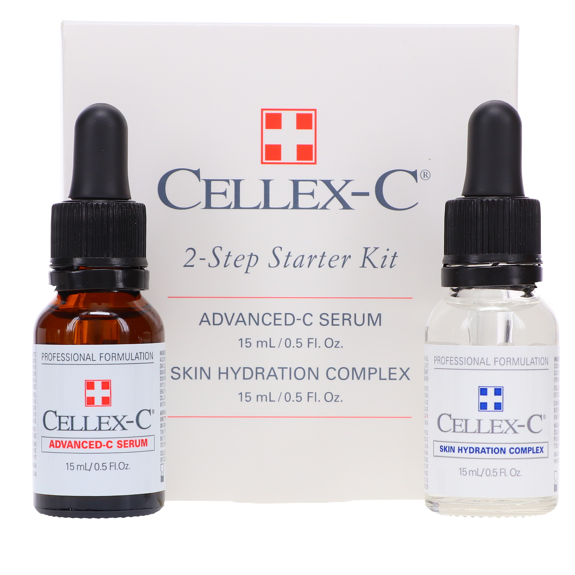 Cellex-C 2-Step Starter Kit, Advanced-C Serum, Skin Hydration Complex 1 kit