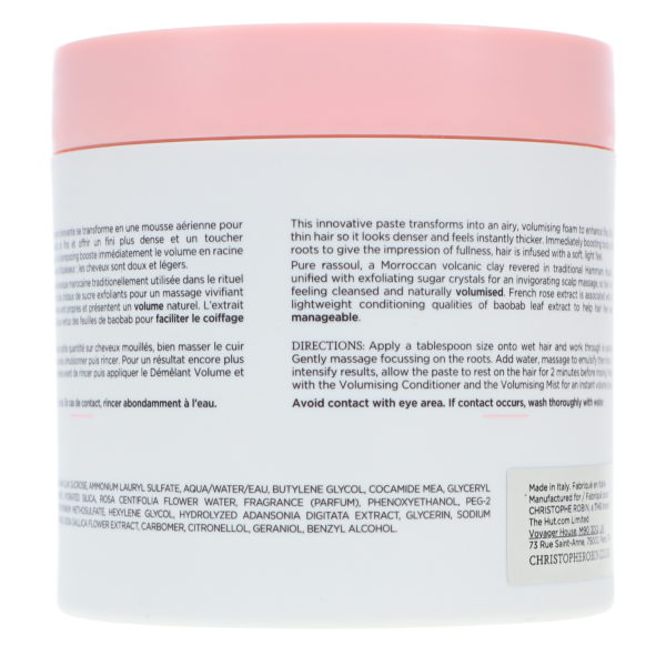 Christophe Robin Cleansing Volumizing Paste with Rassoul Clay and Rose Extracts 8.4 oz