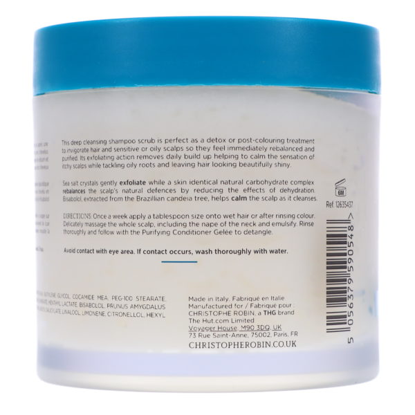 Christophe Robin Purifying Scalp Scrub with Sea Salt 8.4 oz