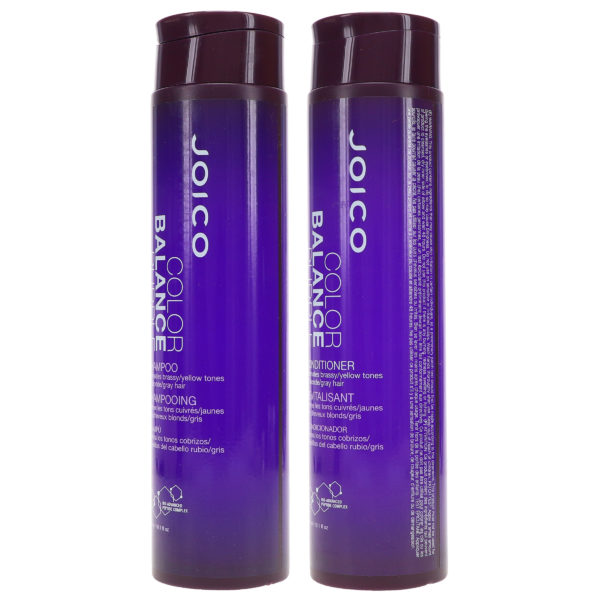 Joico Color Balance Purple Shampoo 10.1 oz & Color Balance Purple Conditioner 10.1 oz Combo Pack