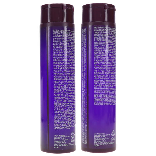 Joico Color Balance Purple Shampoo 10.1 oz & Color Balance Purple Conditioner 10.1 oz Combo Pack