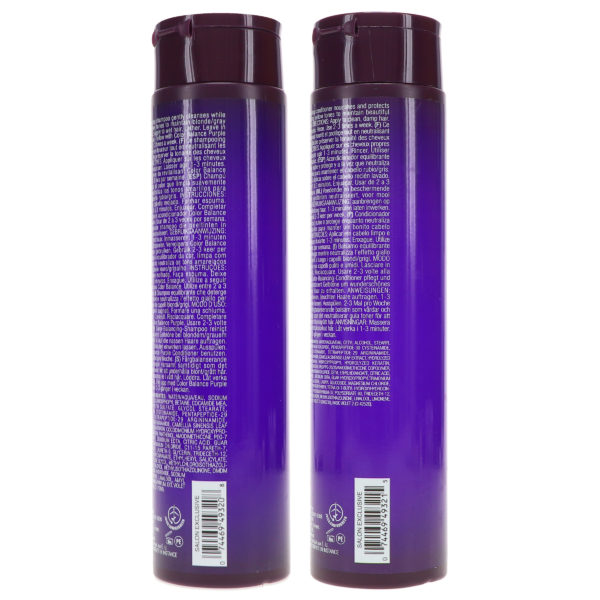 Joico Color Balance Purple Shampoo 10.1 oz & Color Balance Purple Conditioner 10.1 oz Combo Pack