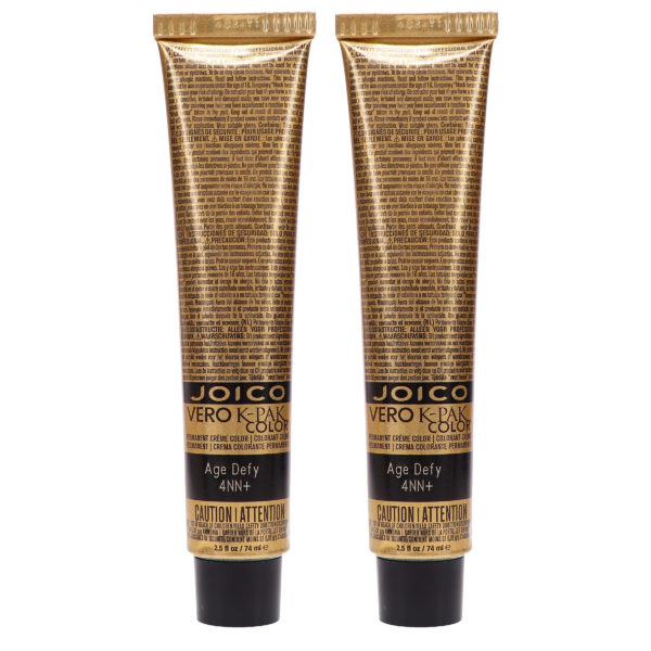 Joico Vero K-Pak Age Defy Hair Color 4NN+ Dark Natural Natural Brown 2.5 oz 2 Pack